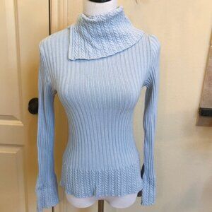 Arden B blue Ribbed knit sweater